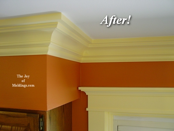 Before & After: Craftsman & Victorian Style Crown Molding - The Joy of ... Before & After: Craftsman & Victorian Style Crown Molding - The Joy of ...