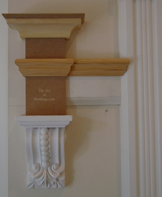 crown-molding-diy-corbel-great-room-3 how to install moldings diy