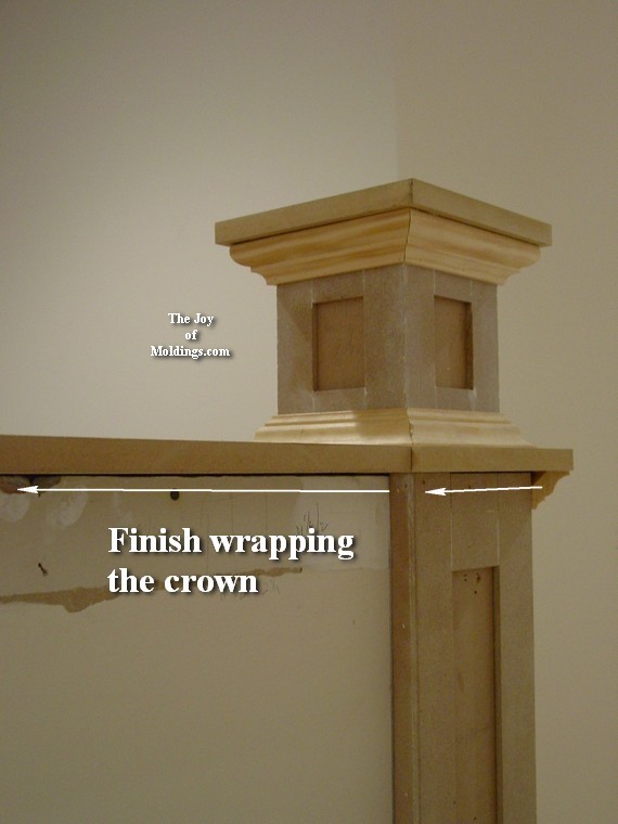 7 Newel Post 100 Mdf Diy Half Wall The Joy Of Moldings Com Newl Post At Top Of Stairs