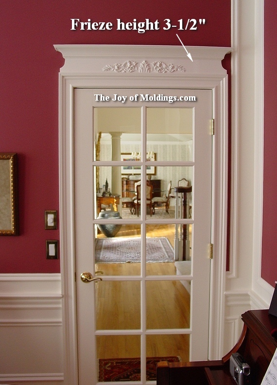 6-swan-neck-door-trim-frieze-overdoor entablature french provincial decore