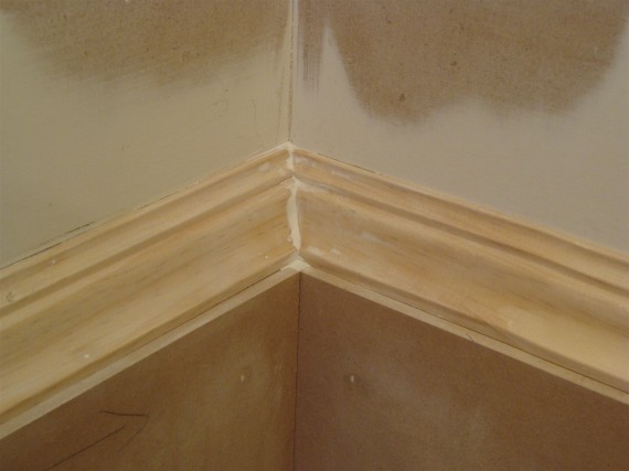 how to paint large baseboard moldings