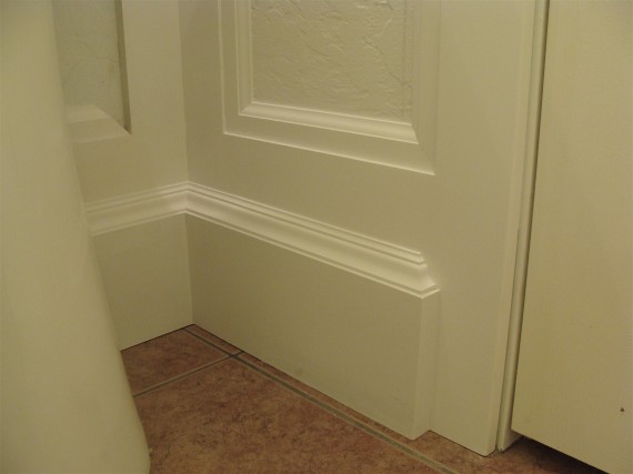 how to paint large baseboard moldings