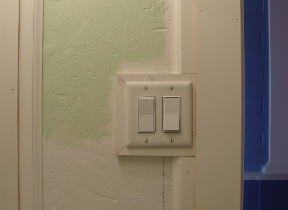 door trim next to light switch