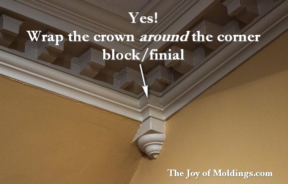 Crown Molding Corner Block Finial 