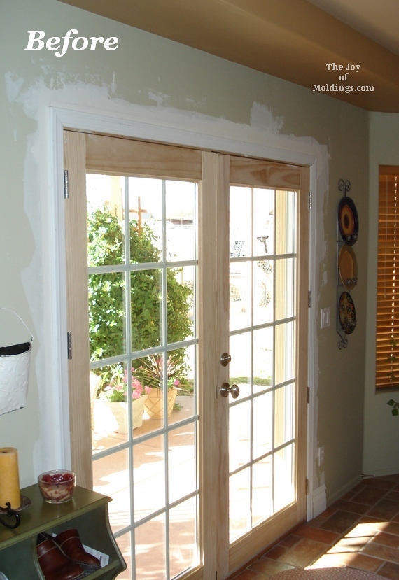 Before After Moldings For Patio Double Doors The Joy Of - Exterior Trim Around Sliding Glass Doors