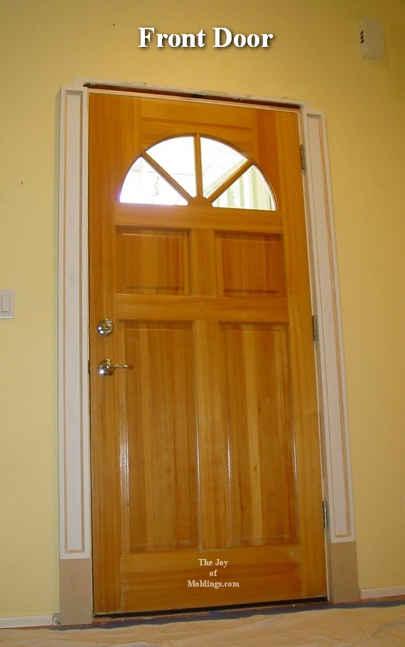 Finished Front Door Pilaster 103 The Joy Of Moldings Front Door Foyer Trim Pilaster 103